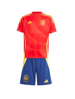 Španjolska Dječji Domaci Dres kompleti EP 2024 Kratak Rukavima (+ kratke hlače)